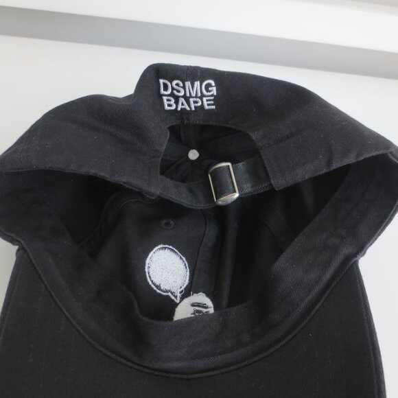 A BATHING APE BAPE MEN'S BASEBALL CAP ADJUSTABLE BLACK O/S - Picture 6 of 8
